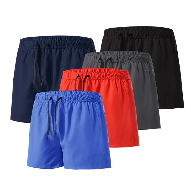 quick dry running shorts in navy, black, grey, red and blue