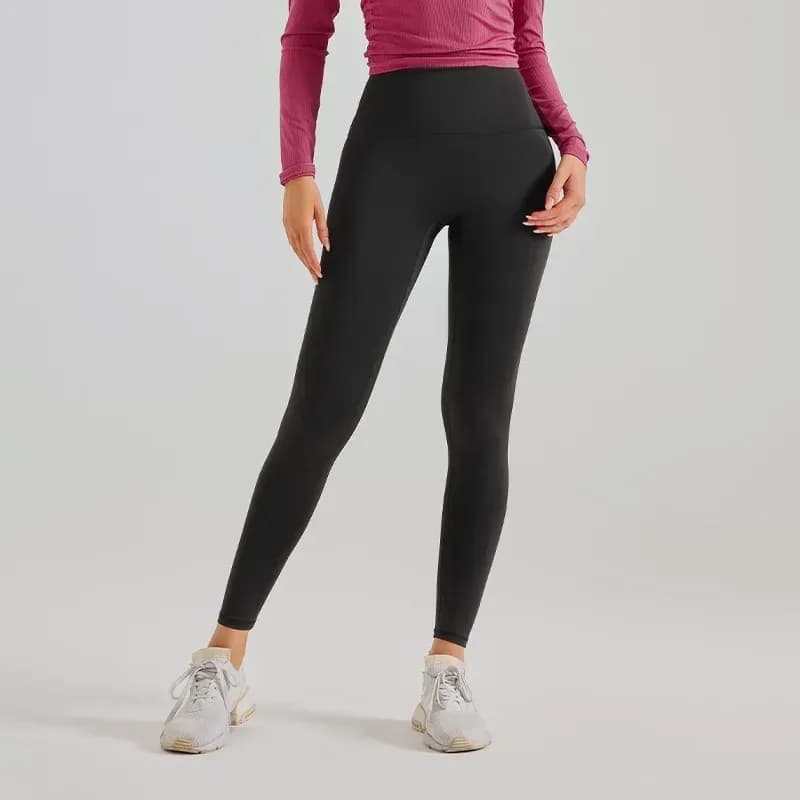 black high waisted workout leggings, full length