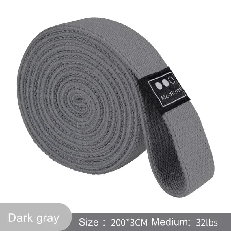 dark grey medium fabric long resistance band, 32 lb