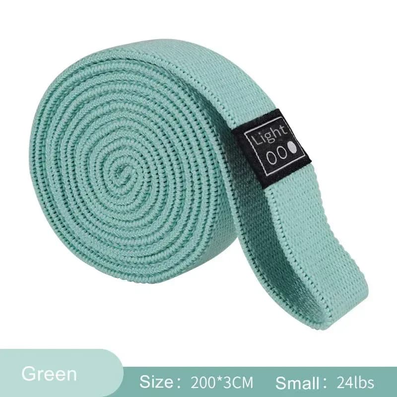 green light fabric long resistance band, 24 lb