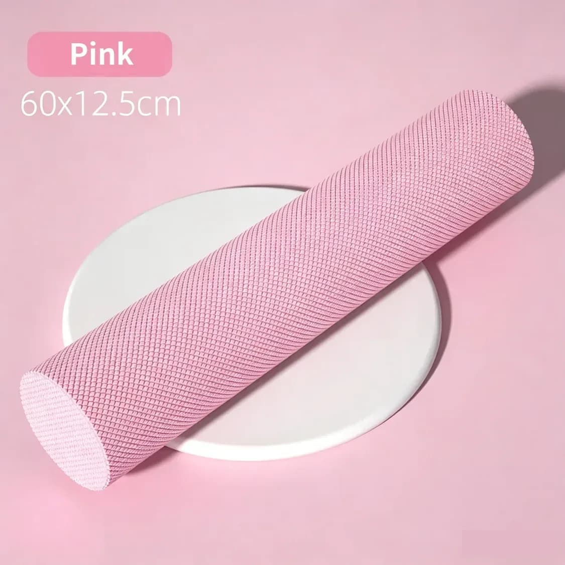pink solid EVA foam roller, 60 x 12.5 cm