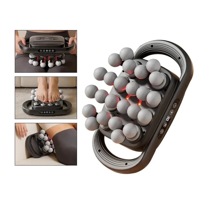 multi head percussion massager used on the legs, feet and calves